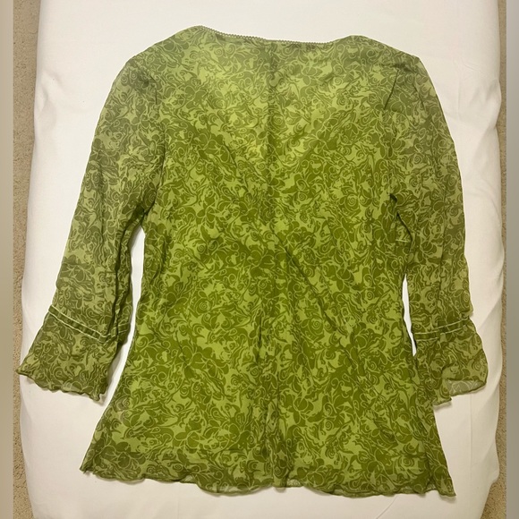 NWT - Faded Glory Blouse - SMALL - Lime Green - Picture 8 of 10